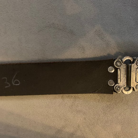 Cuir Veritable Leather Belt Handmade France Sz 36 - Picture 4 of 4